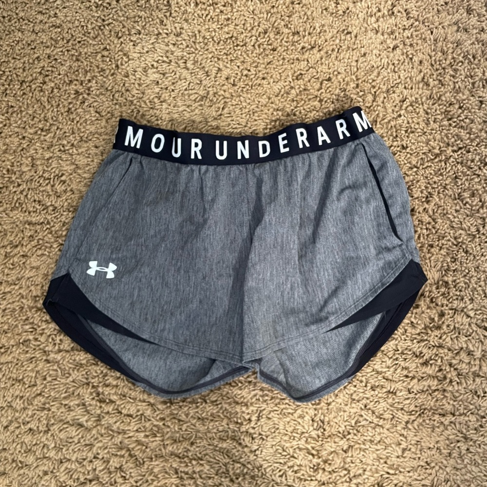 Under Armour Gray and Black Athletic Shorts